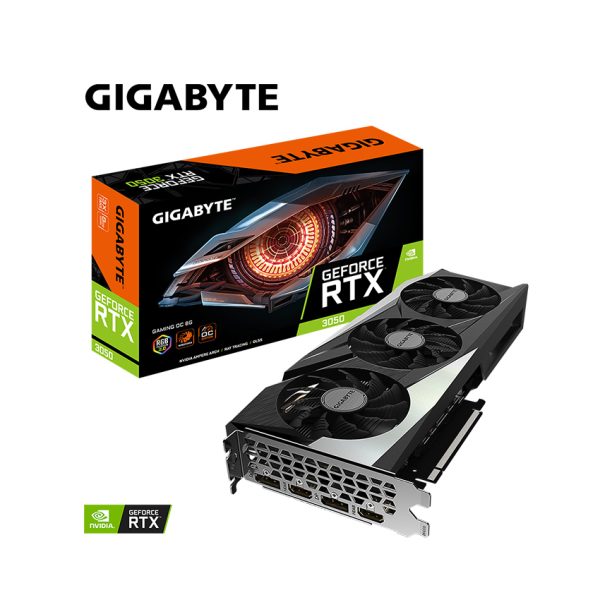 VGA Gigabyte RTX 3050 8G GDDR6 Gaming OC (GV-N3050GAMING OC-8GD)